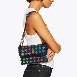 Kurt Geiger | Denim MD Multicolored Boho Designer Clutch Handbag Purse